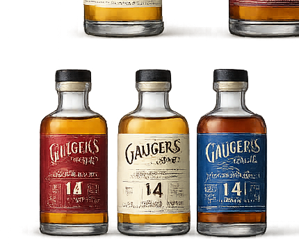 Three bottles — our flight format